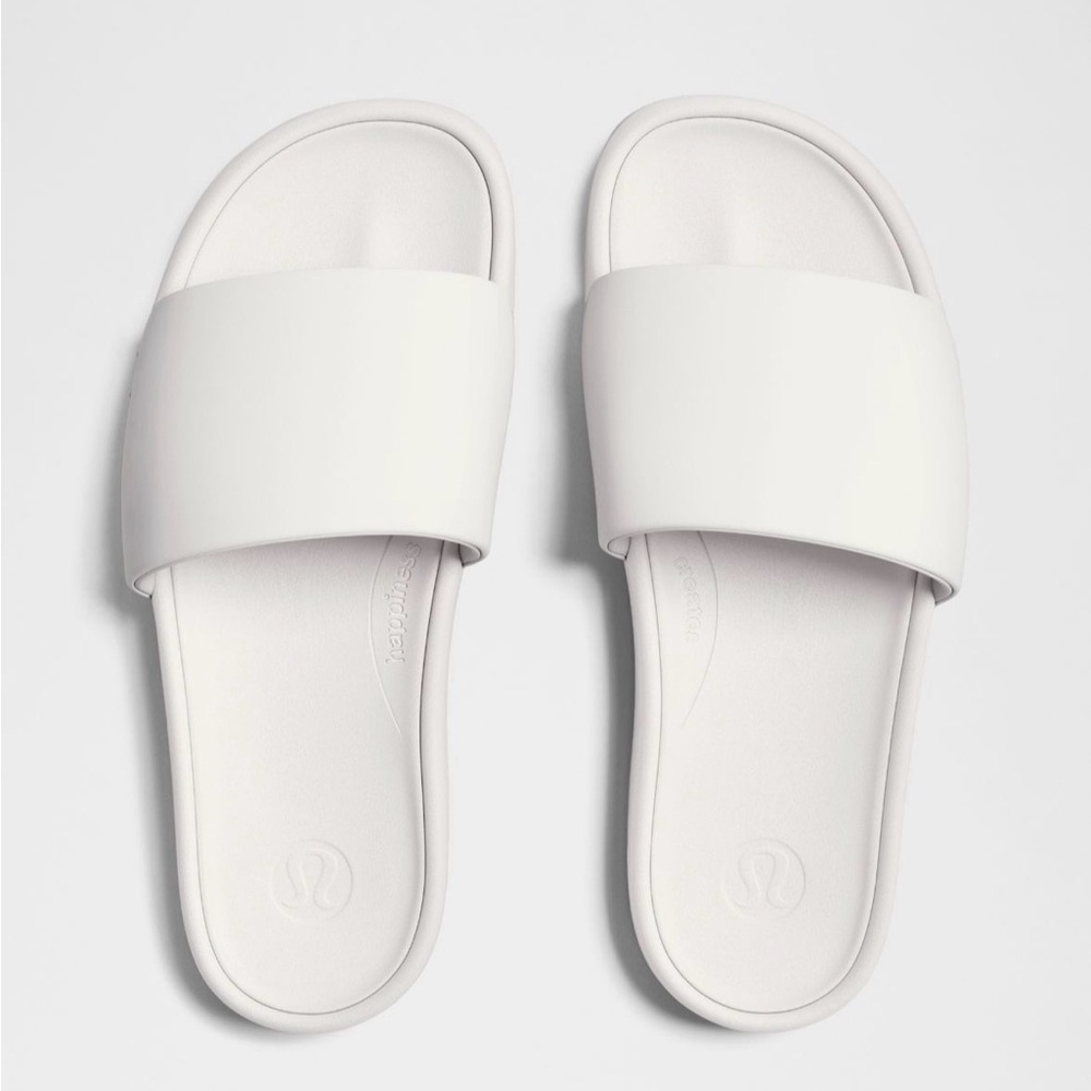 Lululemon White RestFeel Slides